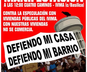 15F – Manifestación contra la especulación con las viviendas públicas MANIFESTACION_Pisos