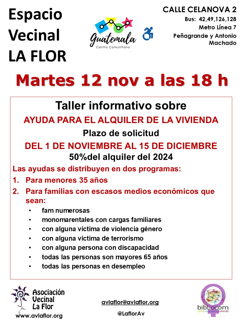 Taller informativo sobre Ayudas al alquiler de vivienda